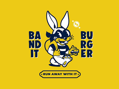 Bandit Burger branding branding food truck graphic design illustration logo mascot vector