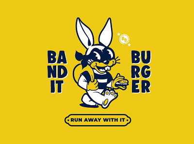 Bandit Burger branding branding food truck graphic design illustration logo mascot vector