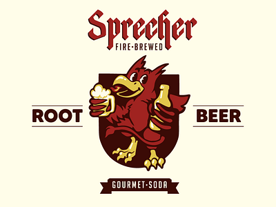 Sprecher Root Beer Griffin beer branding griffin logo mascot