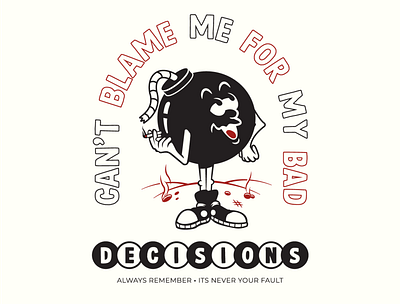 Can't blame me branding graphic design illustration logo mascot retro vector vintage