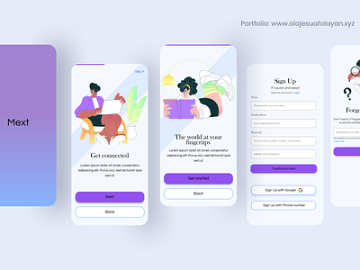 Mext Onboarding screens app design onboarding onboarding screens onboarding ui ui