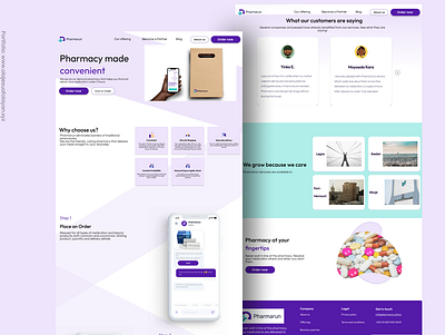 Pharmarun Landing page redesign app design landing page product design ui ux