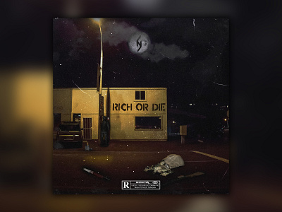 Rich Or Die - Album Cover album art branding cover art design graphic design illustration logo ui vector