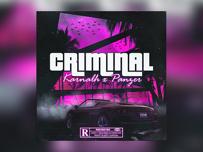 Criminal - Song Cover Art album art branding cover art design graphic design illustration logo ui ux vector
