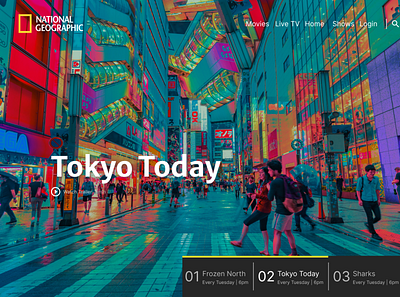 TV/landing page app clean concept design figma landing page tokyo tv