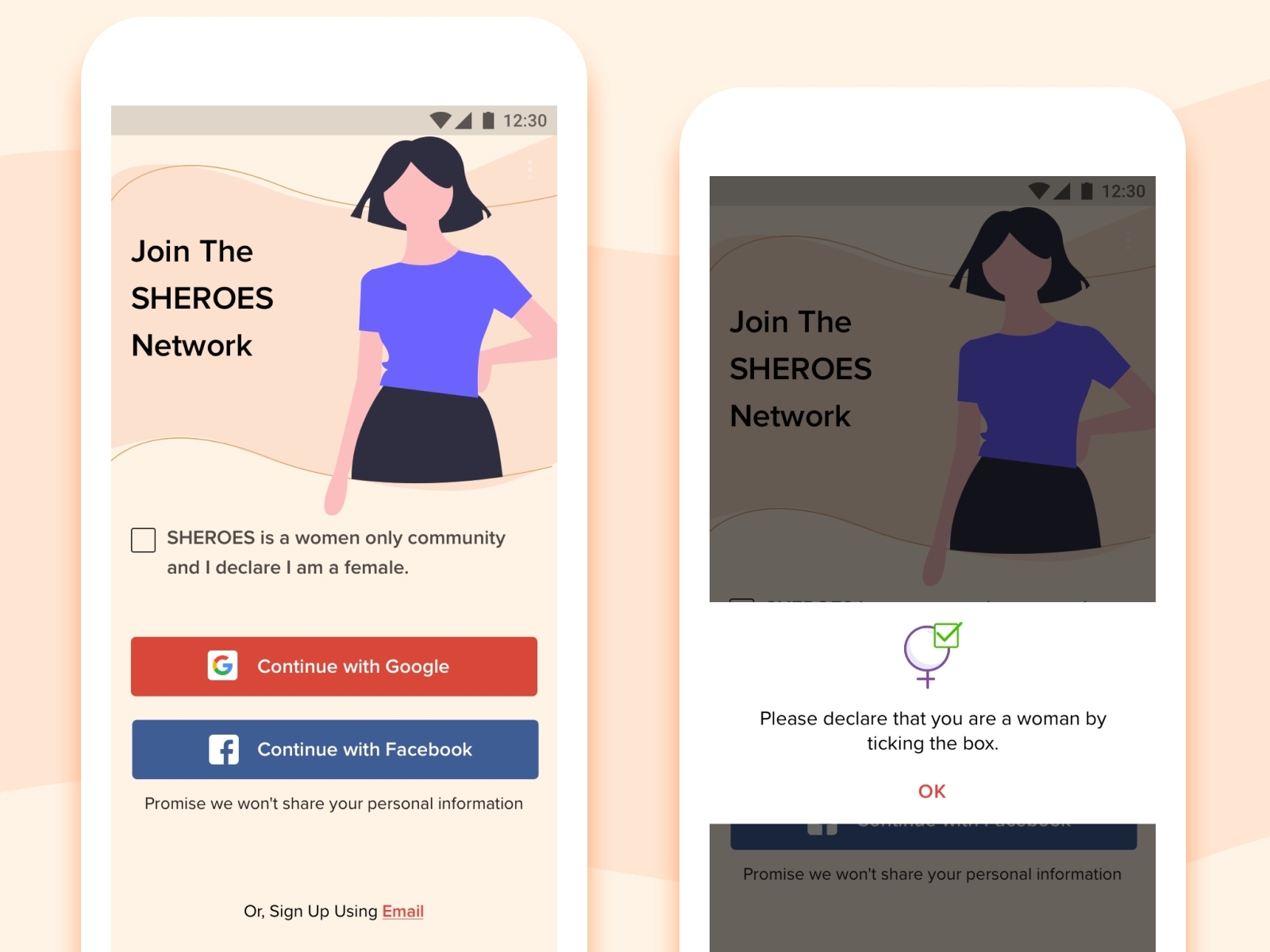 Women Login Declaration by Madhu tiwari on Dribbble