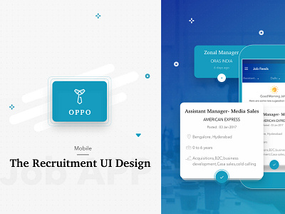 Oppo-The Recruitment App Design Concept android icons job landing material minimal page product recruitment typo ui ux