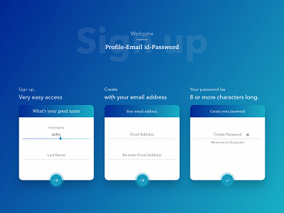 Oppo App Signup Ui icons job login material minimal product recruitment signup steps typo ui ux