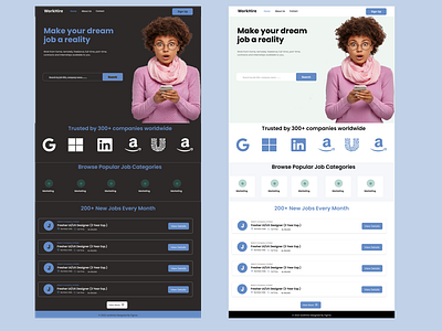 WorkHire-Landing Page Design