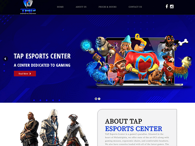 TAP Esports Center Gaming Website