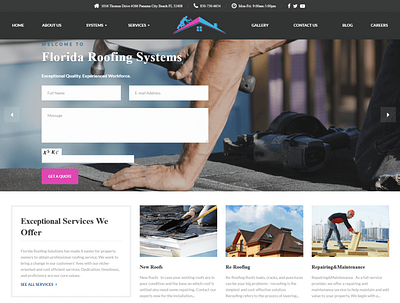 Roofing Systems Website animation app art branding clean design flat graphic design icon illustration illustrator logo logo design minimal typography ui ux vector web website