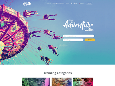 Adventure Tourism Website animation app art branding clean design flat graphic design icon illustration illustrator logo logo design minimal typography ui ux vector web website