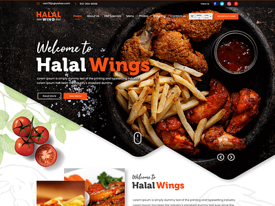 Foody Restaurant Website Design