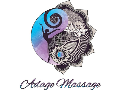 Business Logo of Adage Massage 3d animation app art branding design flat graphic design icon illustration illustrator logo logo design minimal typography ui ux vector web website