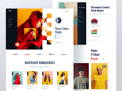 Fashion E-commerce Landing Page 3d animation app art branding design flat graphic design icon illustration illustrator logo logo design minimal typography ui ux vector web website