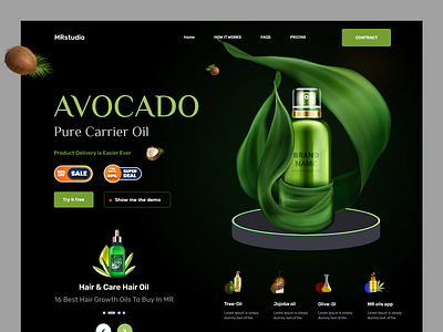 Woo-Commerce Oil landing page