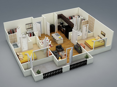 3D floor plan