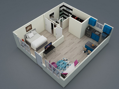 3D floor plan for real estate
