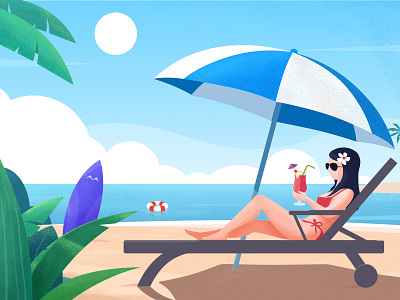 Cool summer illustration