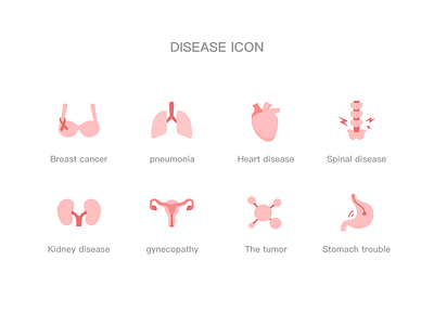 Disease icon app design