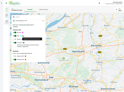 Arable 2 0 1 1 Percelen overzicht Kaartlagen Open Copy fields maps