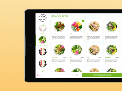 Jack Bean Order Tablet by Stephan Westra on Dribbble