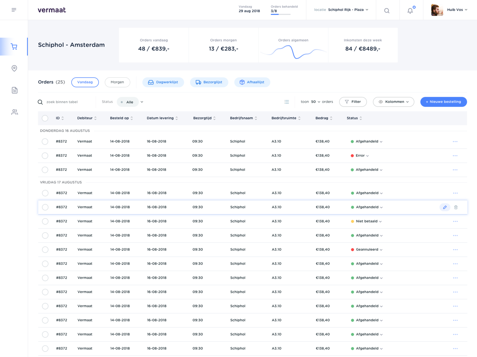 Banqueting order tool large by Stephan Westra on Dribbble