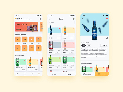 GoldenSip - Alcohol Delivery App branding dailyui delivery app design interface ui ui design uidesign uiux ux