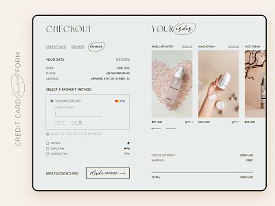 Credit Card Checkout Daily UI Challenge 002