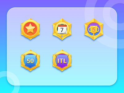 Badge icon android app design illustration logo ui