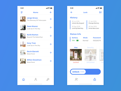 UI Challenge#1 - 1/365 app challange interface ios lock sketch smarthome ui uiux