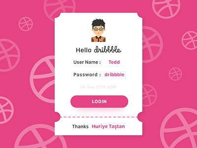 Hello Dribbble ai app debut design illustration ticket ui