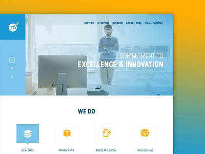 Redesigning a landing page for 76 degree east