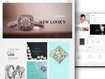 Jewellery Shop bootstrap design clean design flat design jewellery design landing page minimal design responsive design ui design web design