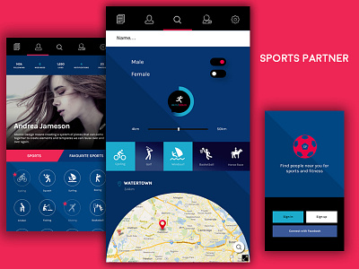 Sports Partner app design cloths mobile design mobile designs ui ux design wear