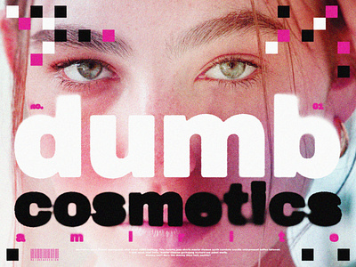 dumb cosmetics brand poster idea - concept branding cosmetic design dumb field blur fun graphic design noise pexel images photoshop poster