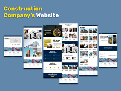 Construction Company's Website design landing page landing page design ui ui ux designer uiux user experience user interface ux web web design website website design