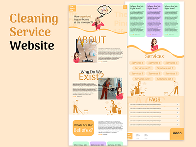 Cleaning Service Landing Page design landing page landing page design ui ui ux designer ux web web design website website design