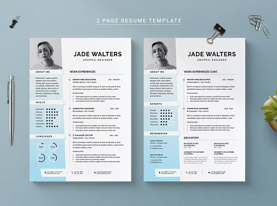 Resume Template branding curriculum vitae cv template design illustration job logo modern resume cv resume template