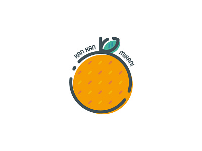 Mikan fruit icon iconography logo mikan orange