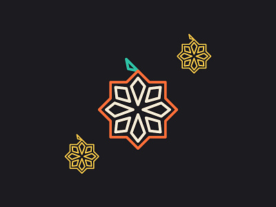 Mikanflakes fruit icon iconography logo mikan orange snowflake