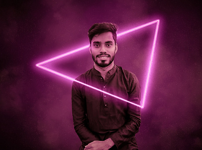 Neon Triangle Effect #pink 3d graphic design logo motion graphics ui