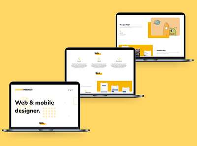 PORTFOLIO - WEB design figma portfolio web yellow