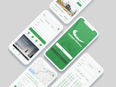 Pakistan Railways App Concept app branding design logo ui ux