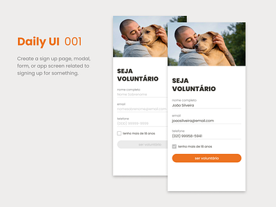 Daily UI 001 - Sign up page dailyui design designui inscrição signup ui uidesign