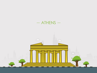 Athens City illustration - 100 post challenge - Shot - 5