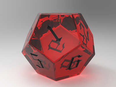 Dodecahedron Dice 3d 3d model boardgame dd design fusion 360 illustration render