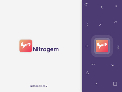 Nitrogem Logo branding concept design logo