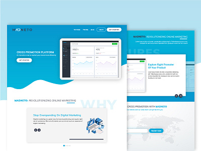 Product Design - Madneto dribbble graph homepage landing page portfolio product design promotion user experience user interface webdesign