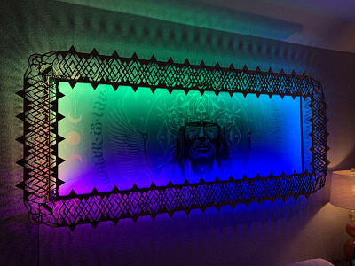 LED Art Frame design laser cut led vector